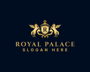 Royalty Pegasus Ornate logo design