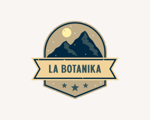 Hiker - Mountaineering Wilderness Travel logo design