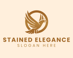 Elegant Flying Raven logo design