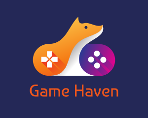 Gaming Community - Orange Fox Controller logo design