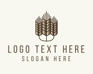 Wheat - Organic Produce Farmer logo design