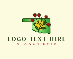 Oklahoma Mistletoe Plant Logo