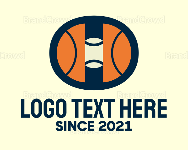 Hoops Basketball Court Logo