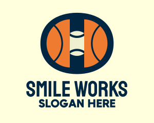 Hoops Basketball Court Logo