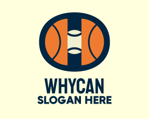 Hoops Basketball Court Logo