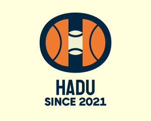 Ball - Hoops Basketball Court logo design
