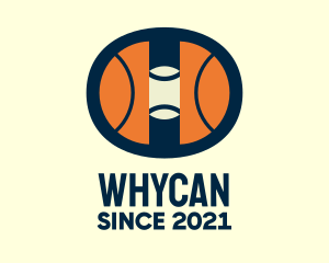 Ball - Hoops Basketball Court logo design