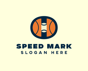 Hoops Basketball Court logo design