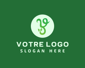 Green Organic Letter Y Logo