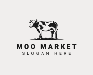 Cow Dairy Livestock logo design