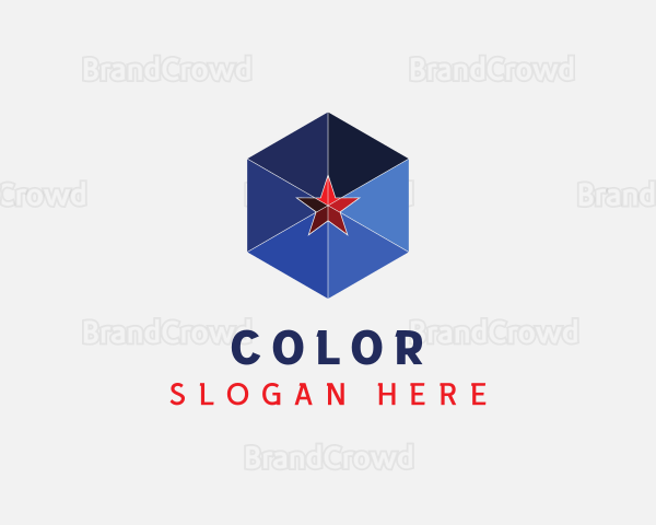 Geometric Cube Star Logo