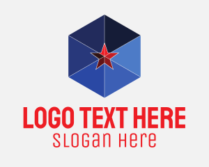 Geometric Cube Star Logo