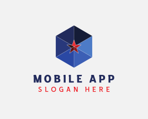 Geometric Cube Star Logo