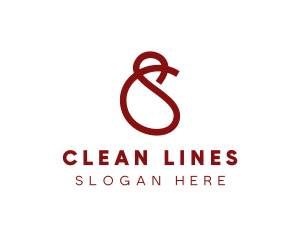 Simple Curved Ribbon logo design