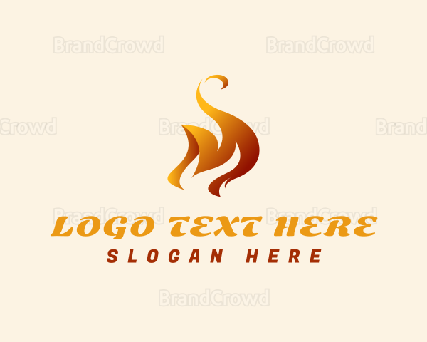 Hot Fire Burning Logo