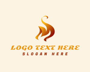 Fire - Hot Fire Burning logo design