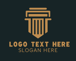 Structure Column Emblem Logo