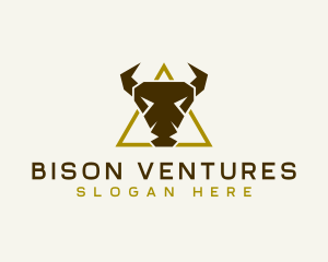 Bison - Wild Bison Horn logo design