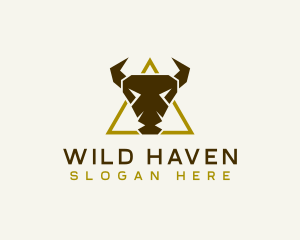 Wild Bison Horn logo design