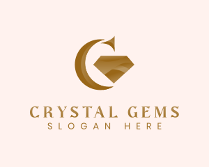 Letter C Diamond Crystal logo design