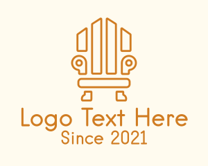 Brown - Minimalist Geometric Chair logo design