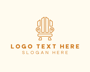 Home Decor - Minimalist Geometric Chair logo design