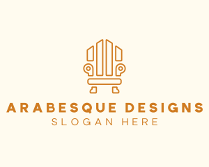 Minimalist Geometric Chair  logo design