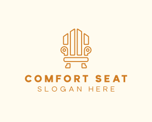 Minimalist Geometric Chair  logo design