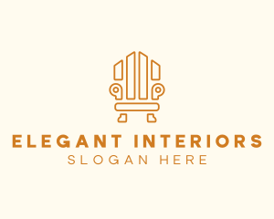 Minimalist Geometric Chair  logo design