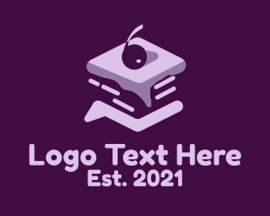 Purple - Online Chat Cake logo design