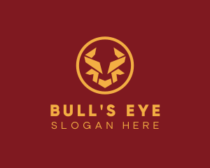 Geometric Bull Horns logo design