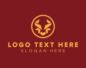 Marketing - Geometric Bull Horns logo design
