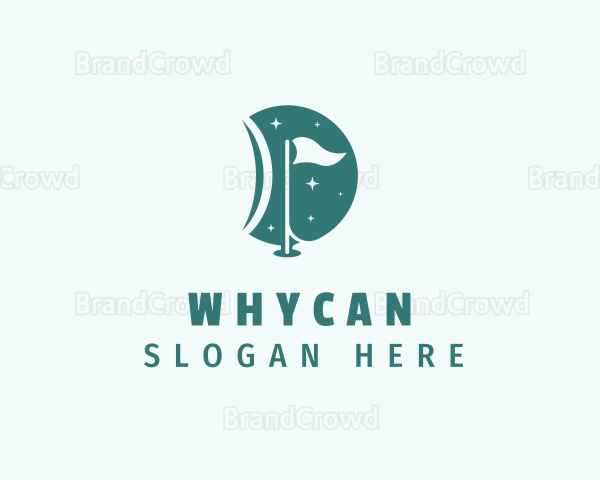 Golf Sports Flag Logo