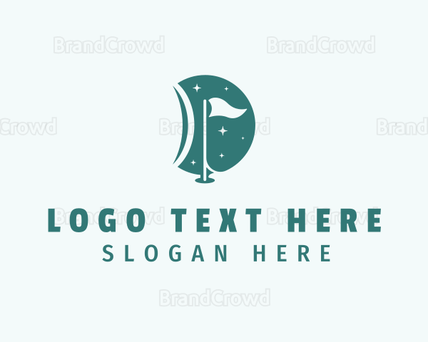 Golf Sports Flag Logo