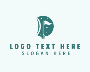 Golf Club - Golf Sports Flag logo design