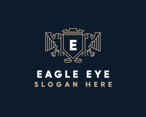 Elegant Eagle Shield logo design