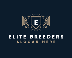 Elegant Eagle Shield logo design