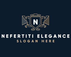 Elegant Eagle Shield logo design