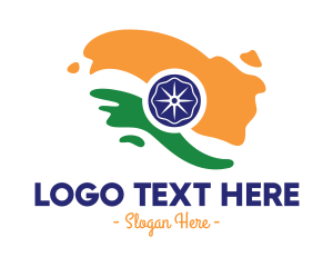 Nationality - Abstract India Flag logo design