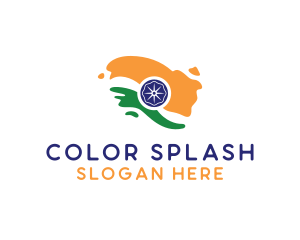 Paint India Flag logo design