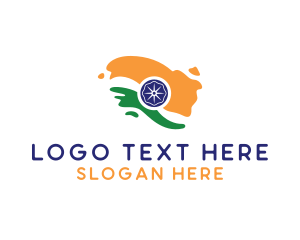 Travel Agency - Paint India Flag logo design