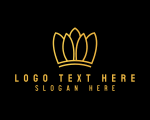 Glam - Golden Royal Crown Jewelry logo design