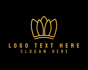 Queen - Golden Royal Crown Jewelry logo design