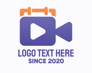 Video Player - Movie Showing Calendar logo design