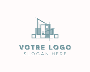 Construction - Home Building Architecture logo design