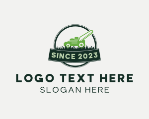 Lawn Care - Gardening Lawn Mower logo design