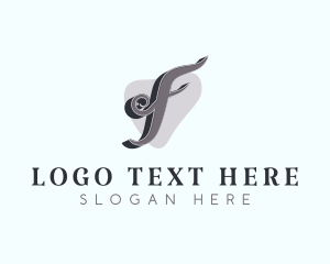 Black And White - Fashion Stylist Letter F logo design