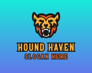 Hound - Wild Werewolf Fangs logo design