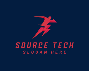 Source - Lightning Running Man logo design