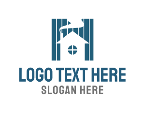 House - Stripe House Residence logo design